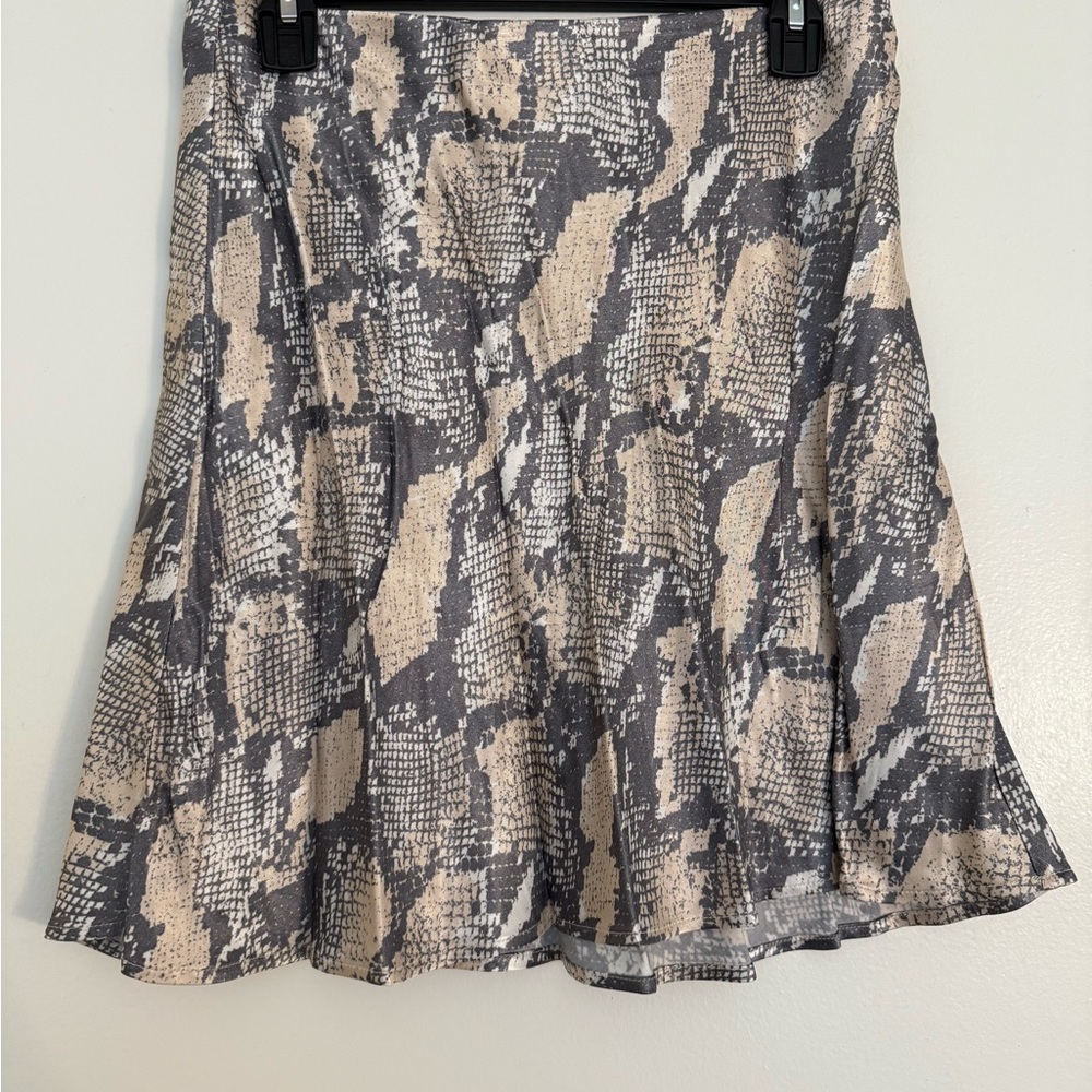H&M Satin Snake Print Skirt